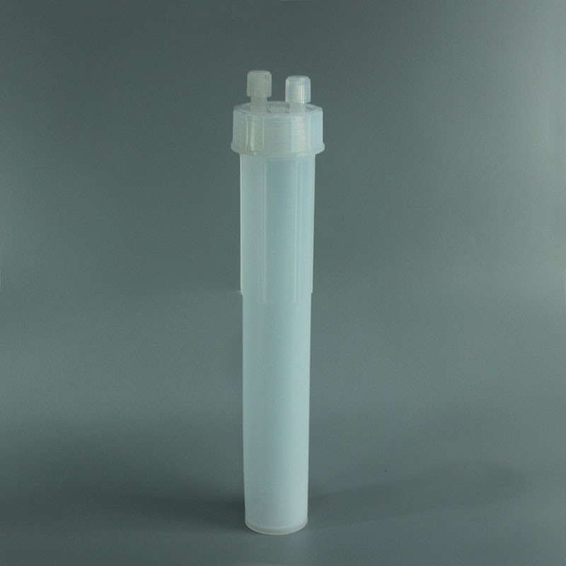 375ml PFA Dual-Neck Impinger Bottle with 1/4