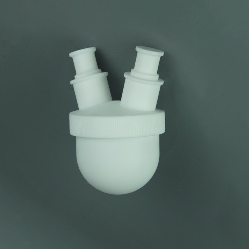 150ml PTFE flaks with 2 necks, rounded bottom