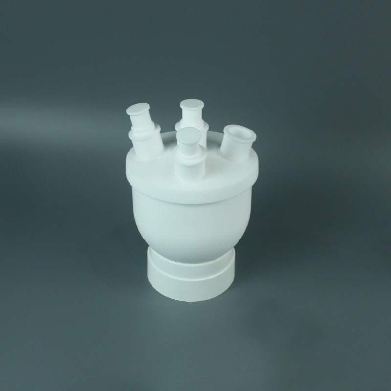 500ml PTFE flaks, 4 necks, rounded bottom