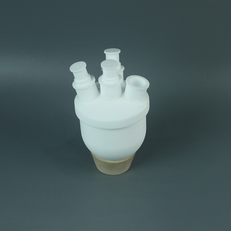 500ml PTFE flaks, 4 necks, rounded bottom