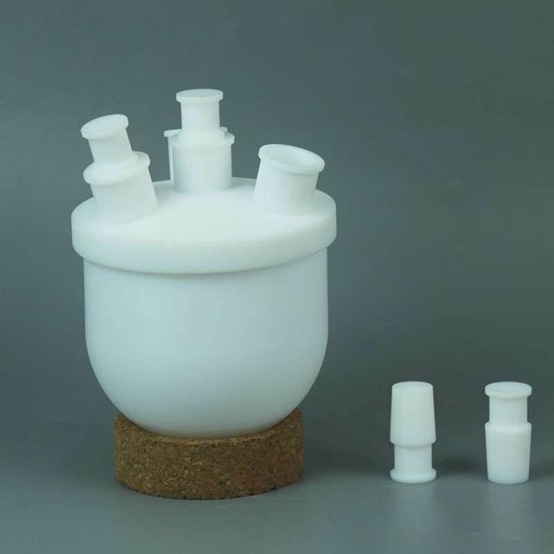 3000ml PTFE flaks, 4 necks, rounded bottom