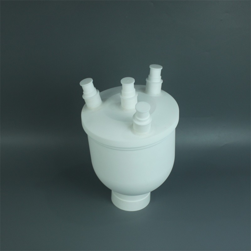 5000ml PTFE flaks, 4 necks, rounded bottom