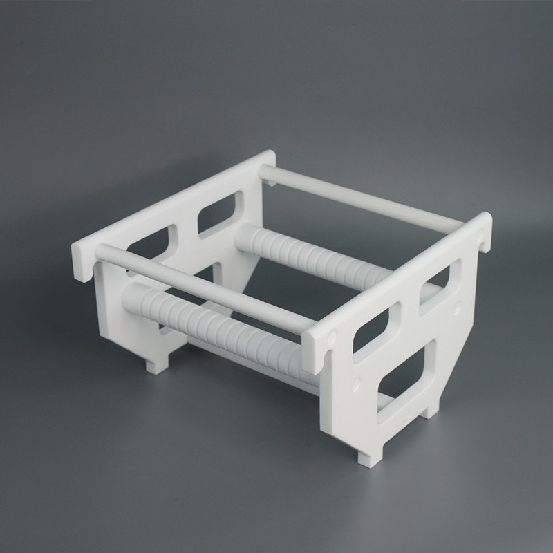 PTFE wafer cassette, for 140*140mm, 18 slots, Robot-arm compatible, with built-in hooks