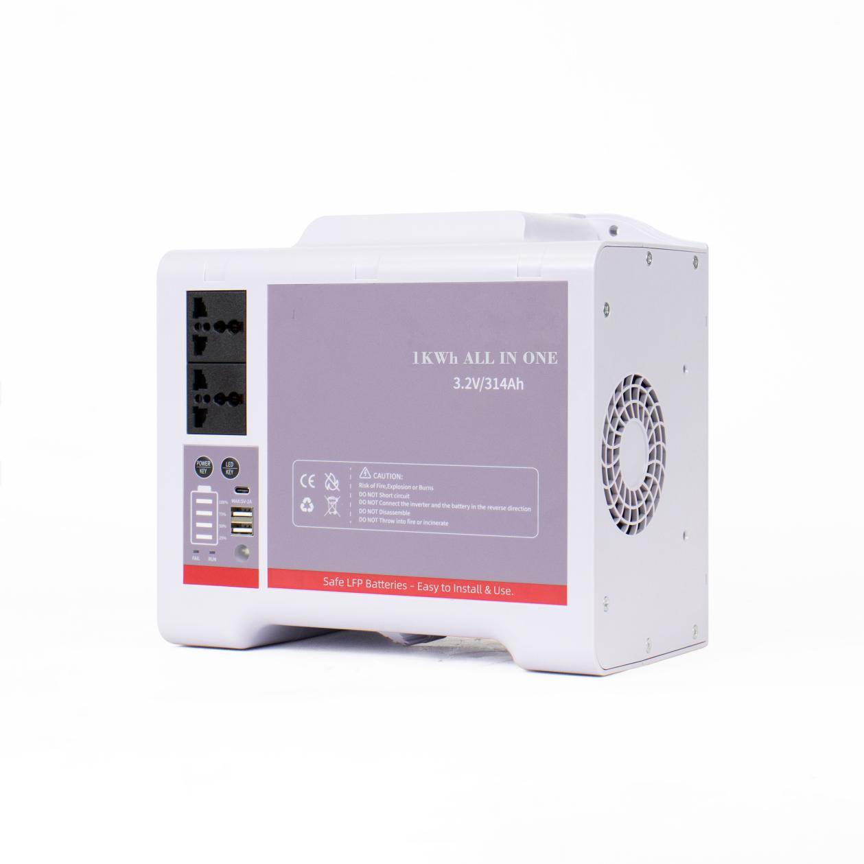 N1-300 All-in-One Solar Energy Storage System white