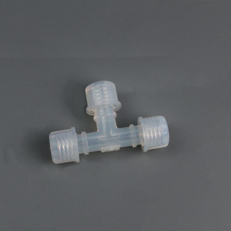 PFA 3-way fitting, 8mm OD tube ports