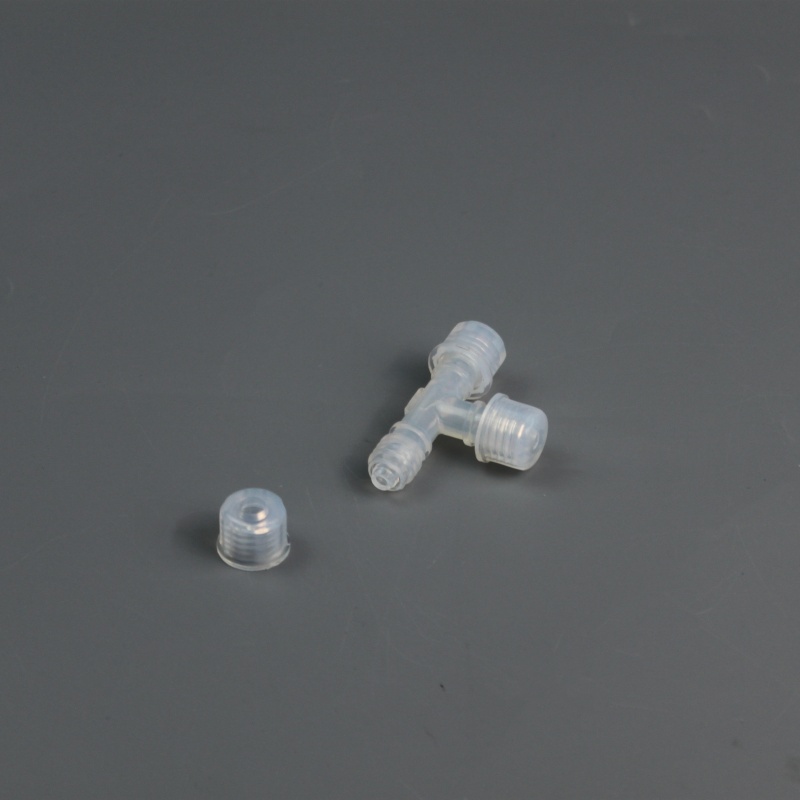 PFA 3-way fitting, 8mm OD tube ports