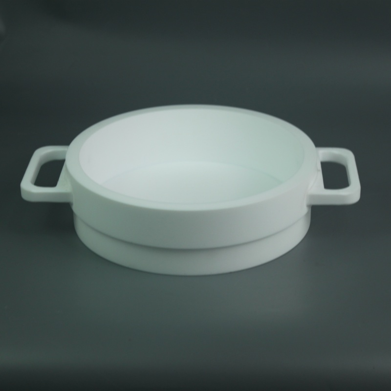 PTFE round cleaning Tank with side handles