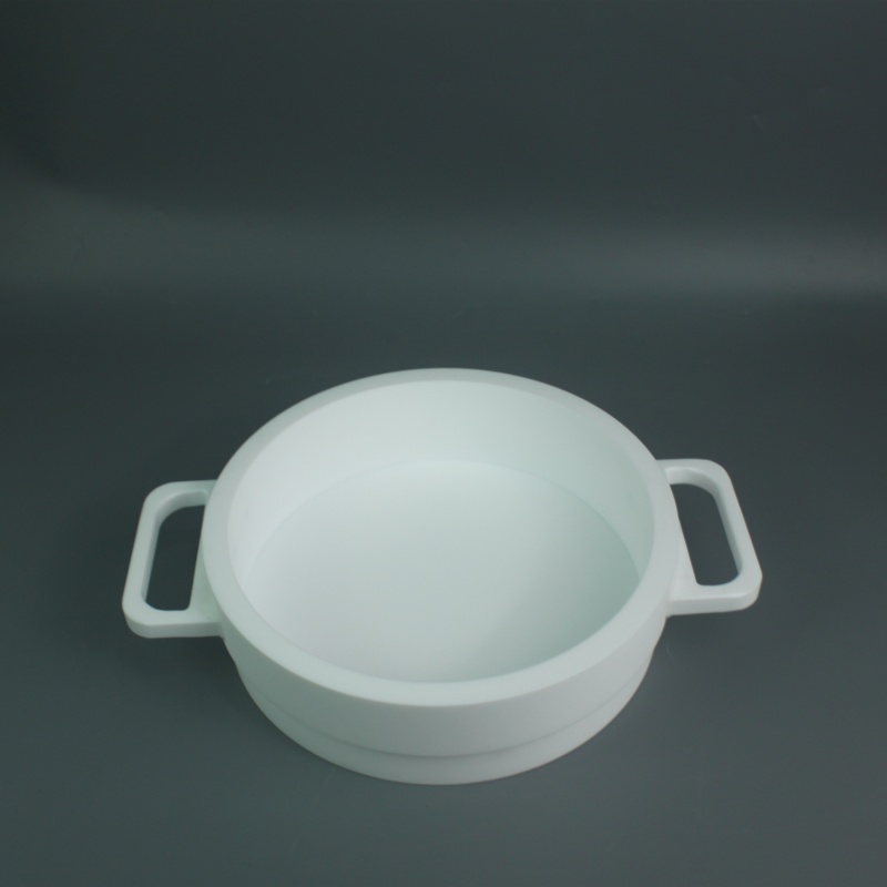 PTFE round cleaning Tank with side handles