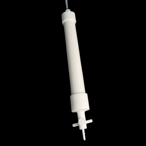 PTFE filter column and PFA reaction bottle