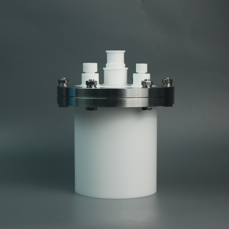2L PTFE reactor with flange,Withstand pressure 0.25MPa
