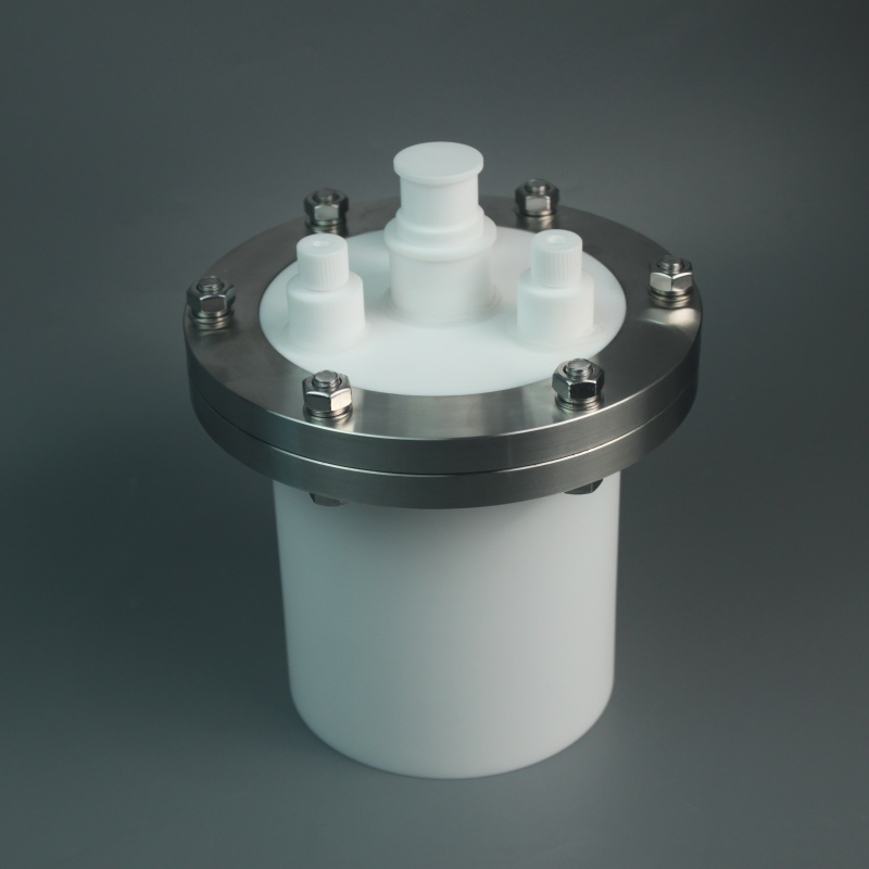 2L PTFE reactor with flange,Withstand pressure 0.25MPa